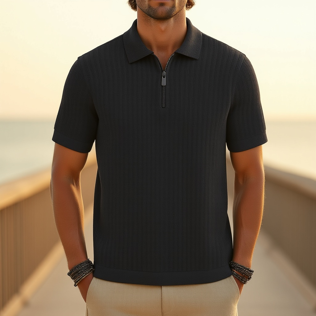 Milan Rib Mesh Polo