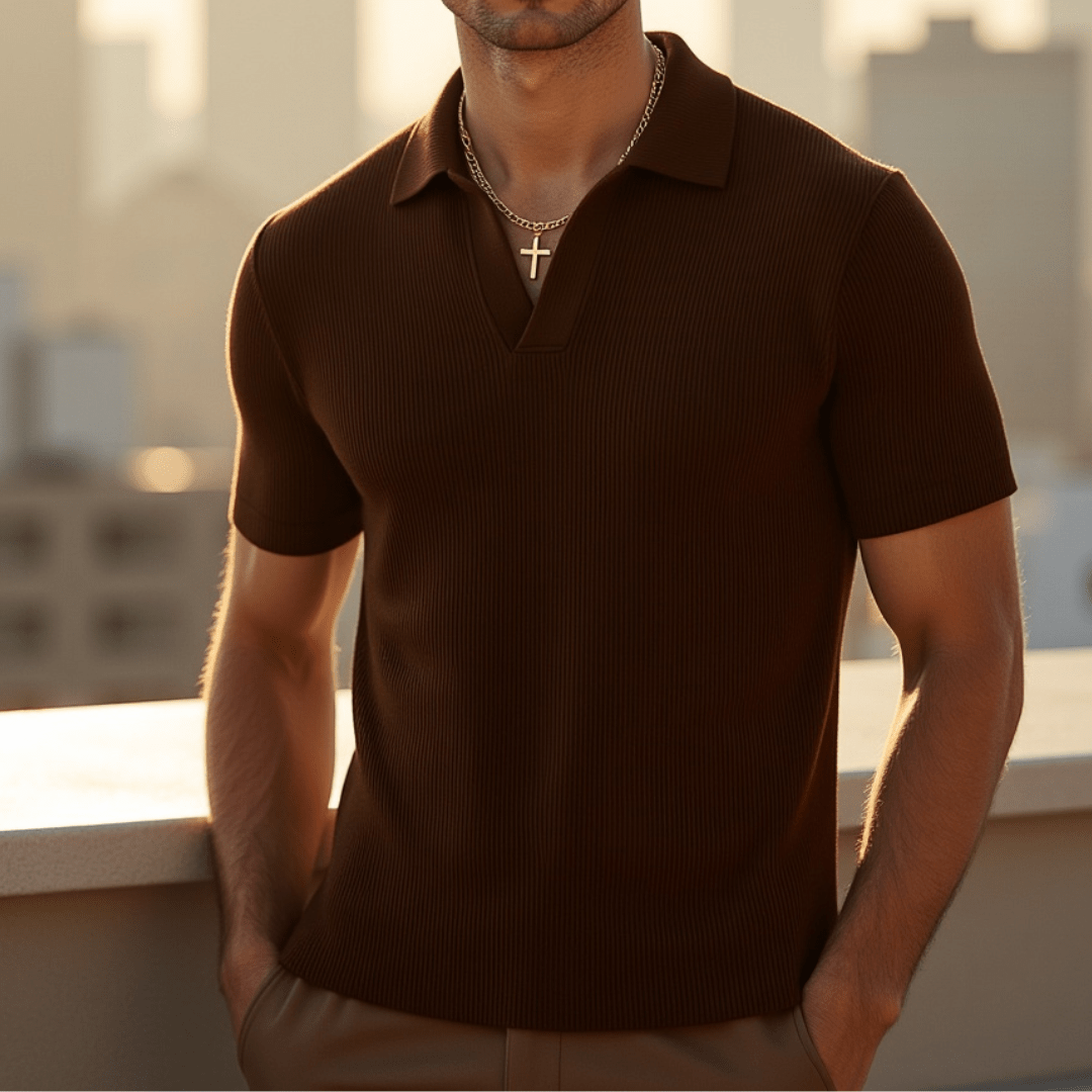 Gio Open French Knit Polo