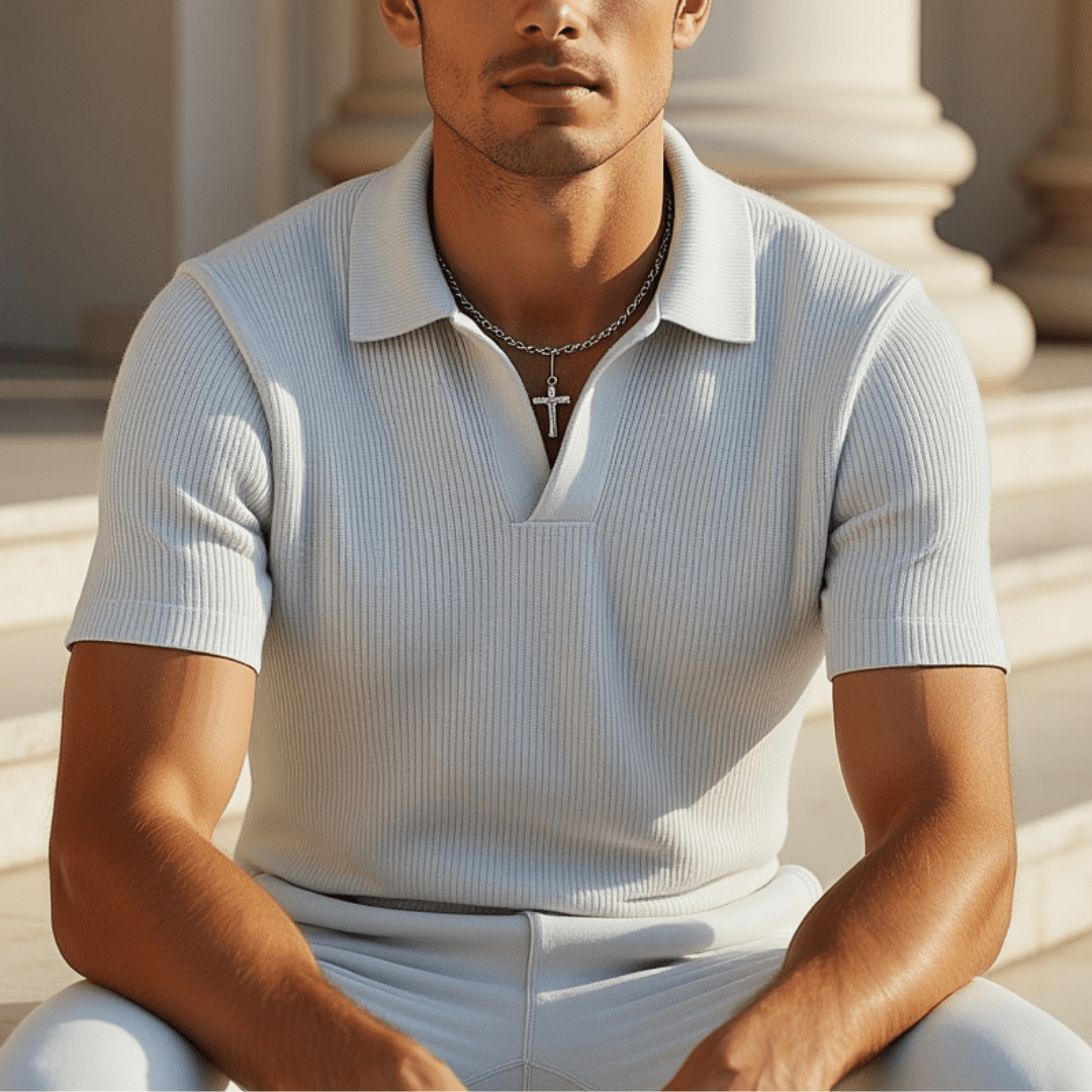 Gio Open French Knit Polo