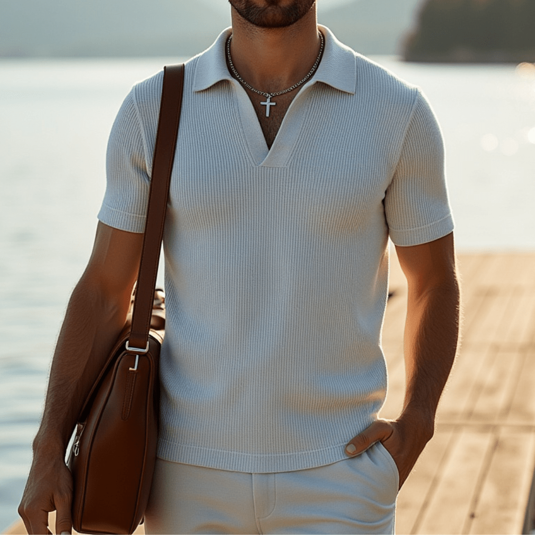 Gio Open French Knit Polo