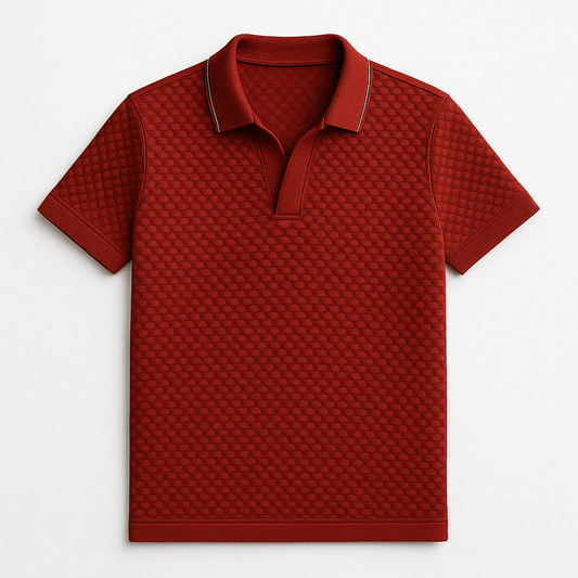 Omar Honeycomb Knit Polo